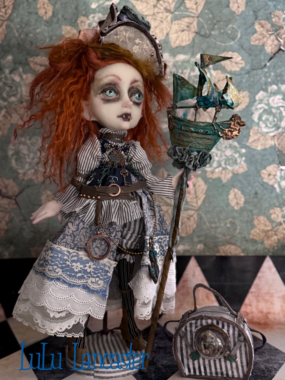 Embark the Nautical Steampunk traveling Vampire Original LuLu Lancaster Art Doll
