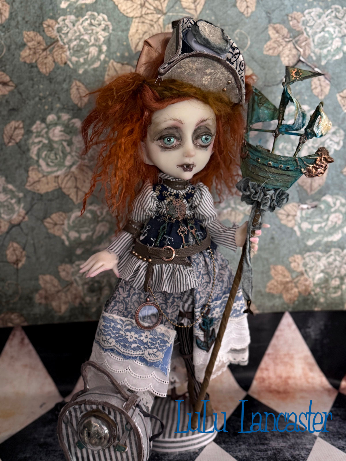 Embark the Nautical Steampunk traveling Vampire Original LuLu Lancaster Art Doll