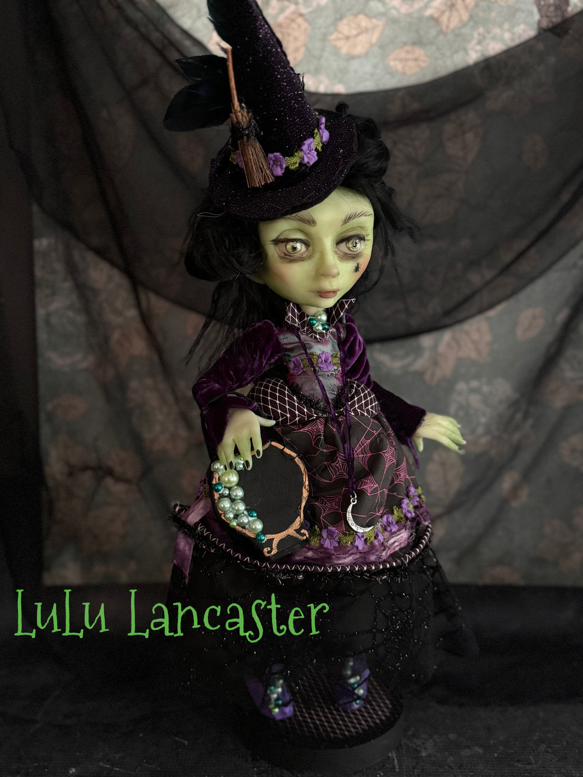 Emerald the Rococo Witch Halloween Original LuLu Lancaster Art Dolls