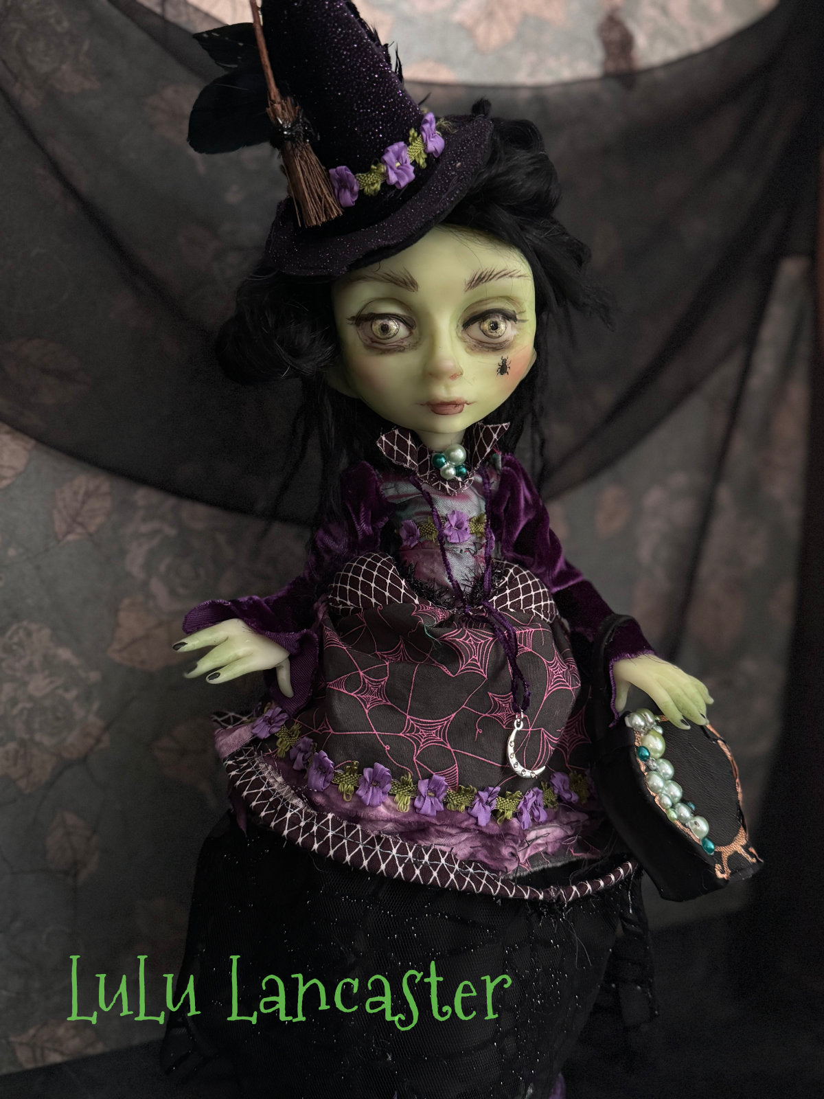 Emerald the Rococo Witch Halloween Original LuLu Lancaster Art Dolls