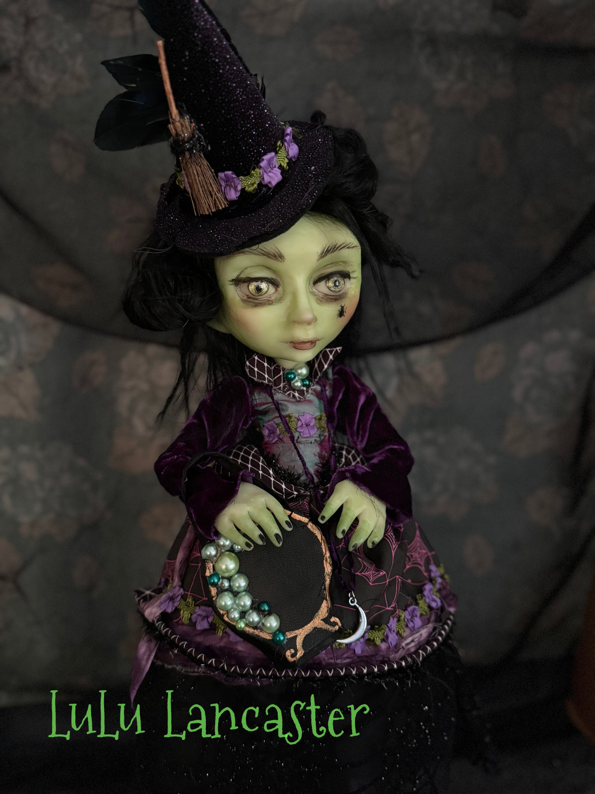 Emerald the Rococo Witch Halloween Original LuLu Lancaster Art Dolls