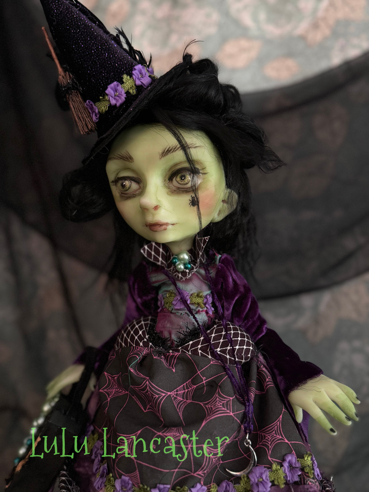 Emerald the Rococo Witch Halloween Original LuLu Lancaster Art Dolls