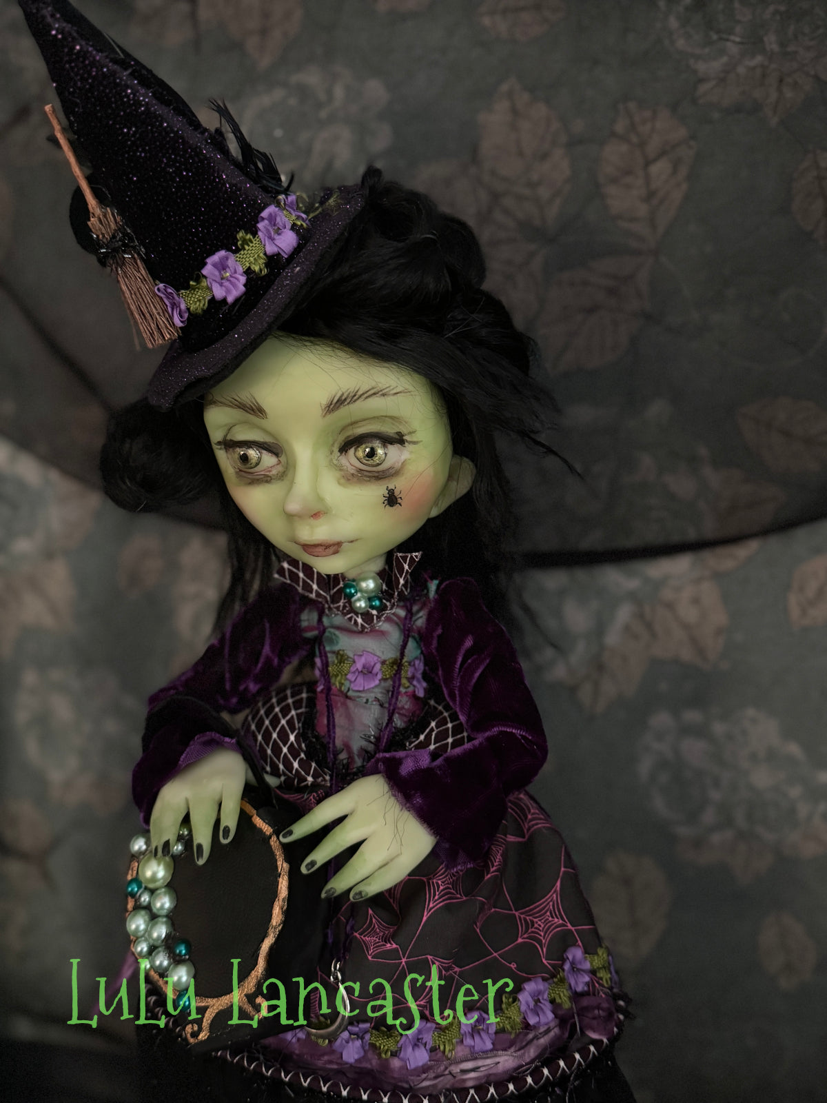 Emerald the Rococo Witch Halloween Original LuLu Lancaster Art Dolls