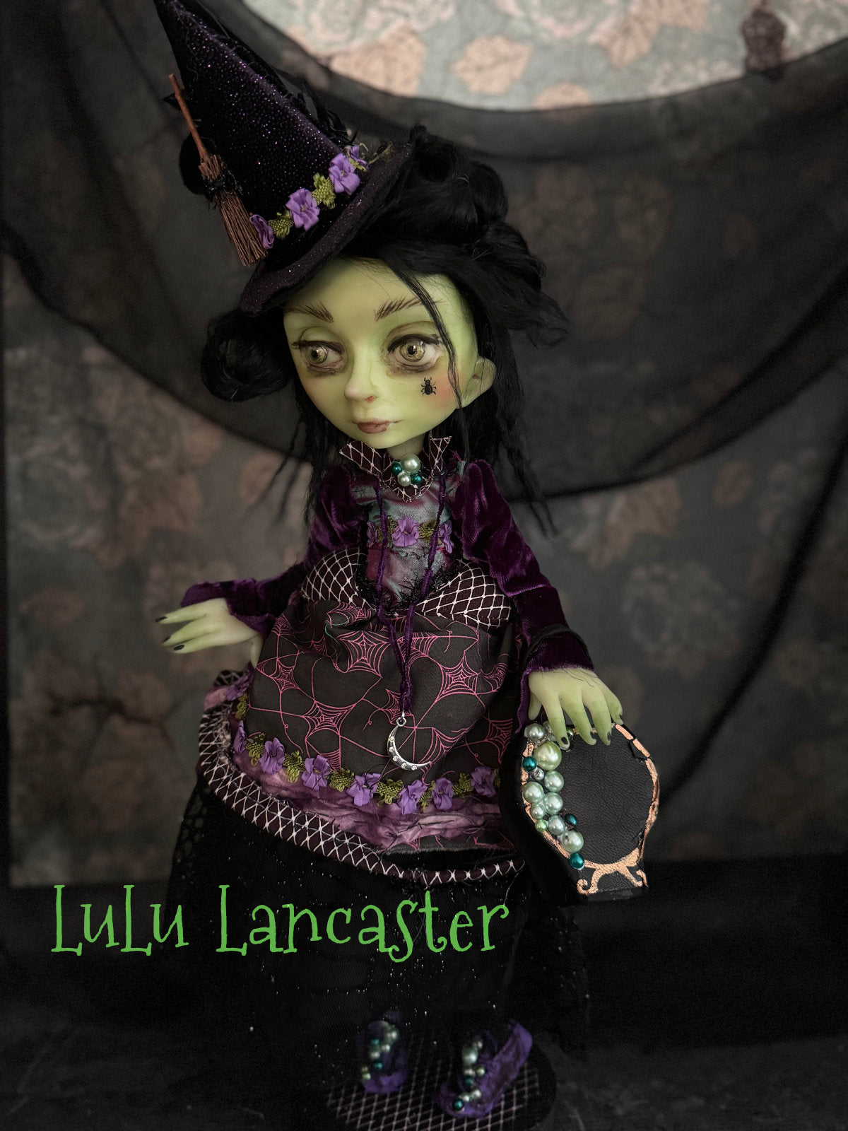 Emerald the Rococo Witch Halloween Original LuLu Lancaster Art Dolls