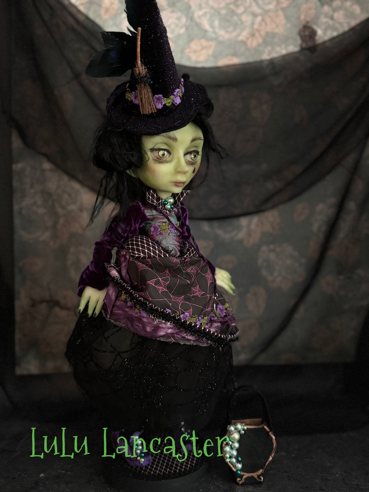 Emerald the Rococo Witch Halloween Original LuLu Lancaster Art Dolls