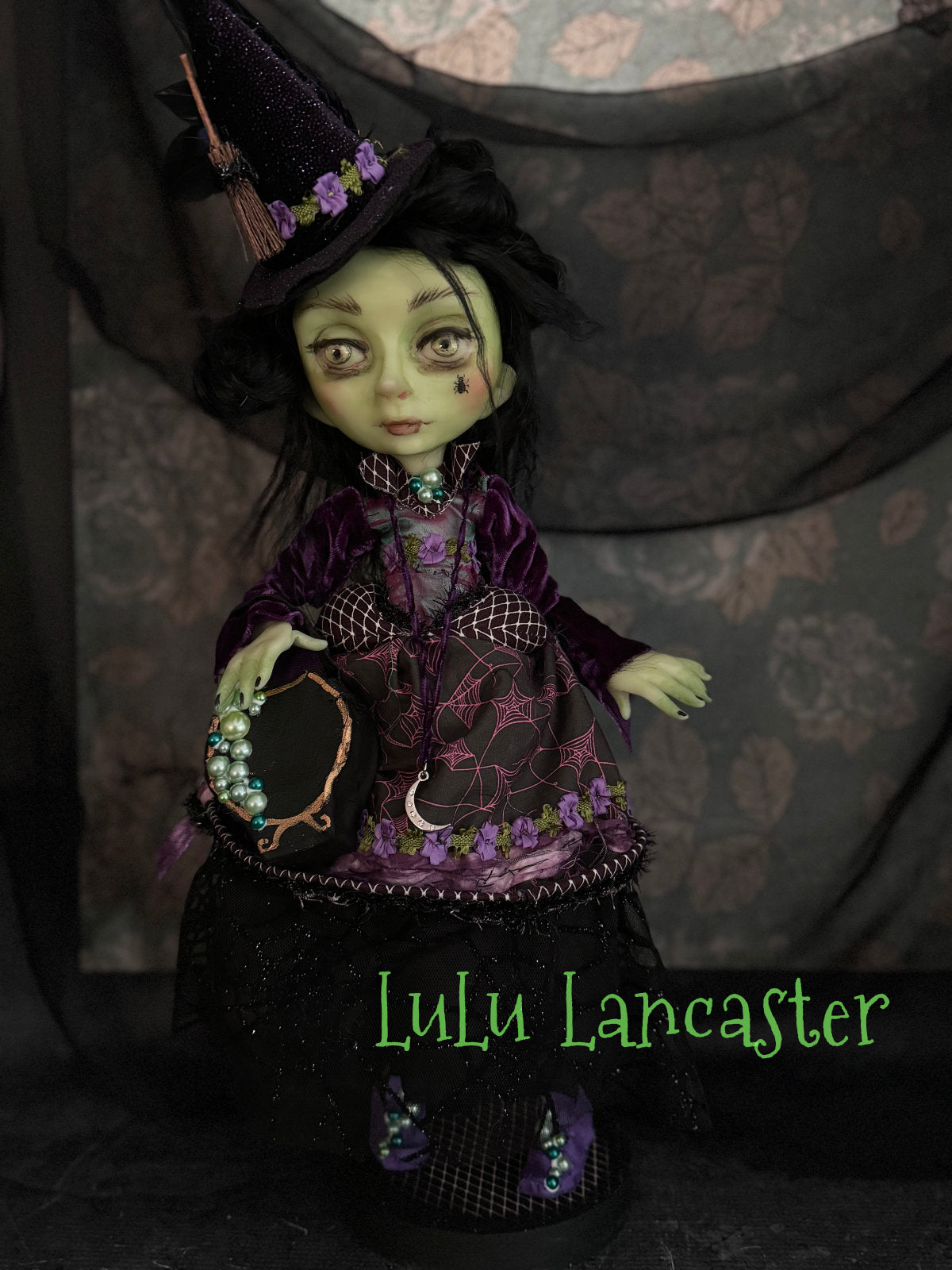 Emerald the Rococo Witch Halloween Original LuLu Lancaster Art Dolls