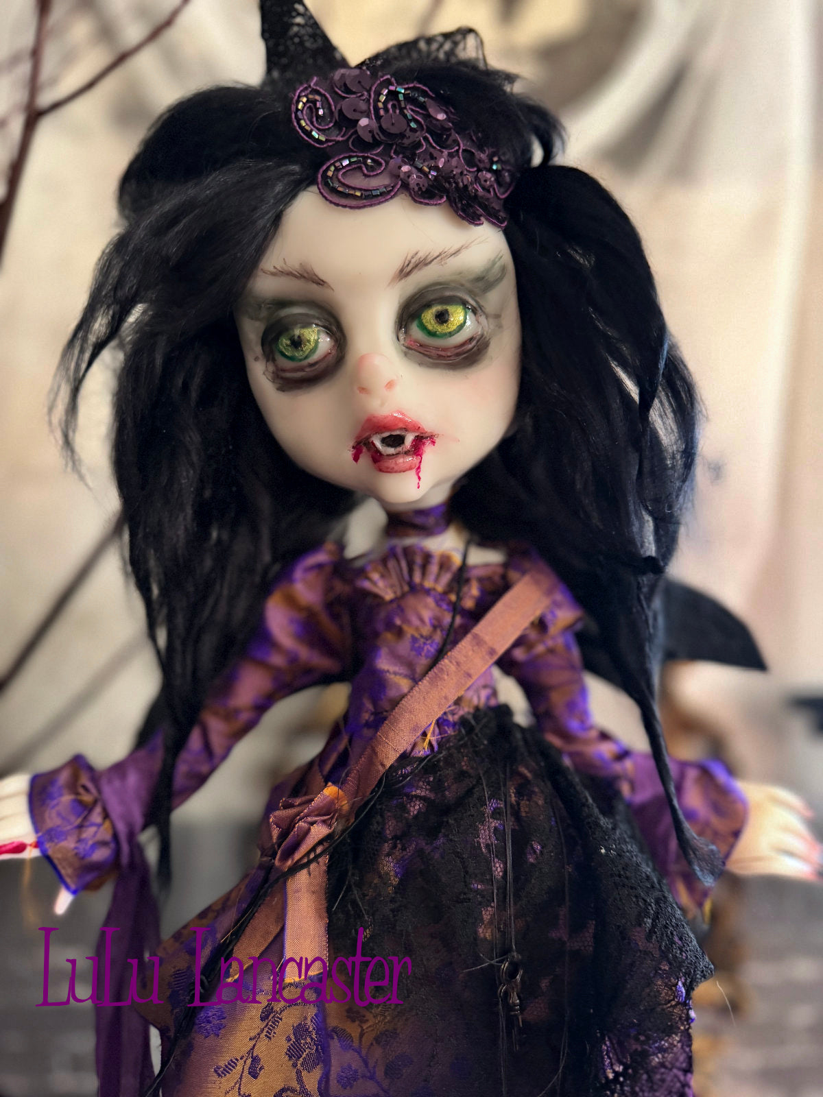 Evanora the Vampire Bat Halloween ~Original LuLu Lancaster Art Doll