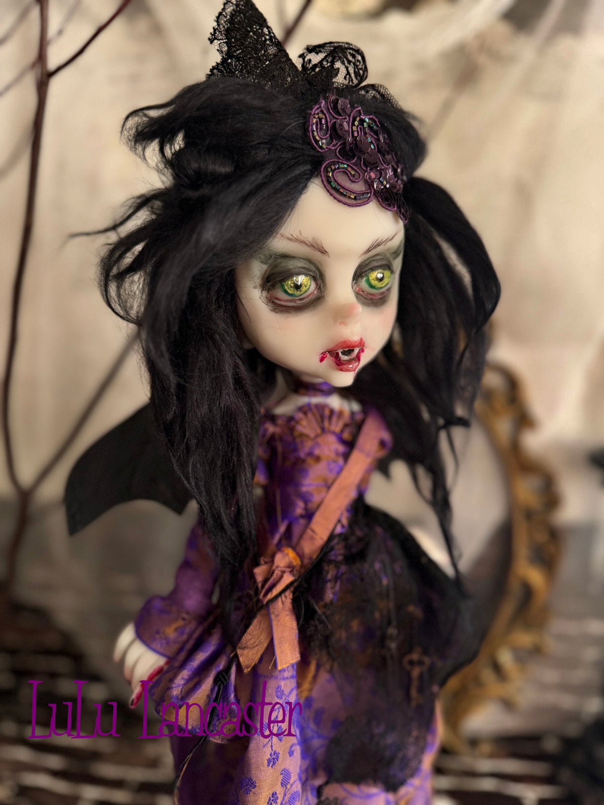 Evanora the Vampire Bat Halloween ~Original LuLu Lancaster Art Doll