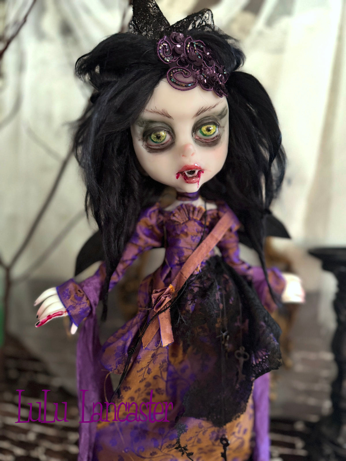 Evanora the Vampire Bat Halloween ~Original LuLu Lancaster Art Doll