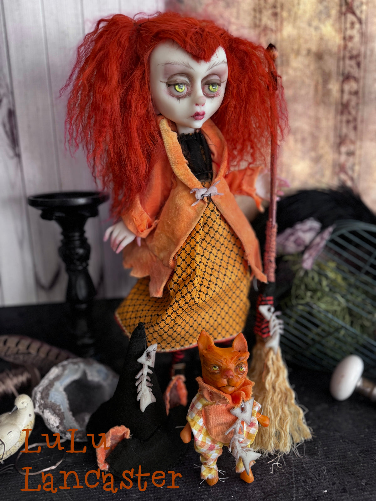 Felicity Feline Witch Original LuLu Lancaster Art Doll