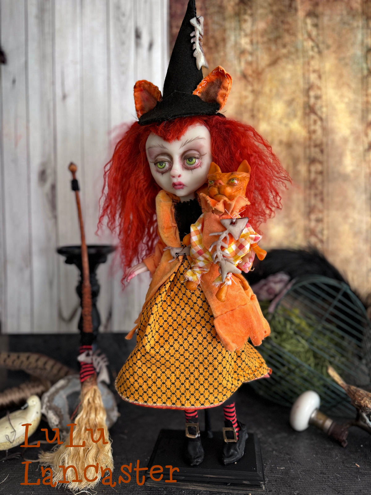 Felicity Feline Witch Original LuLu Lancaster Art Doll