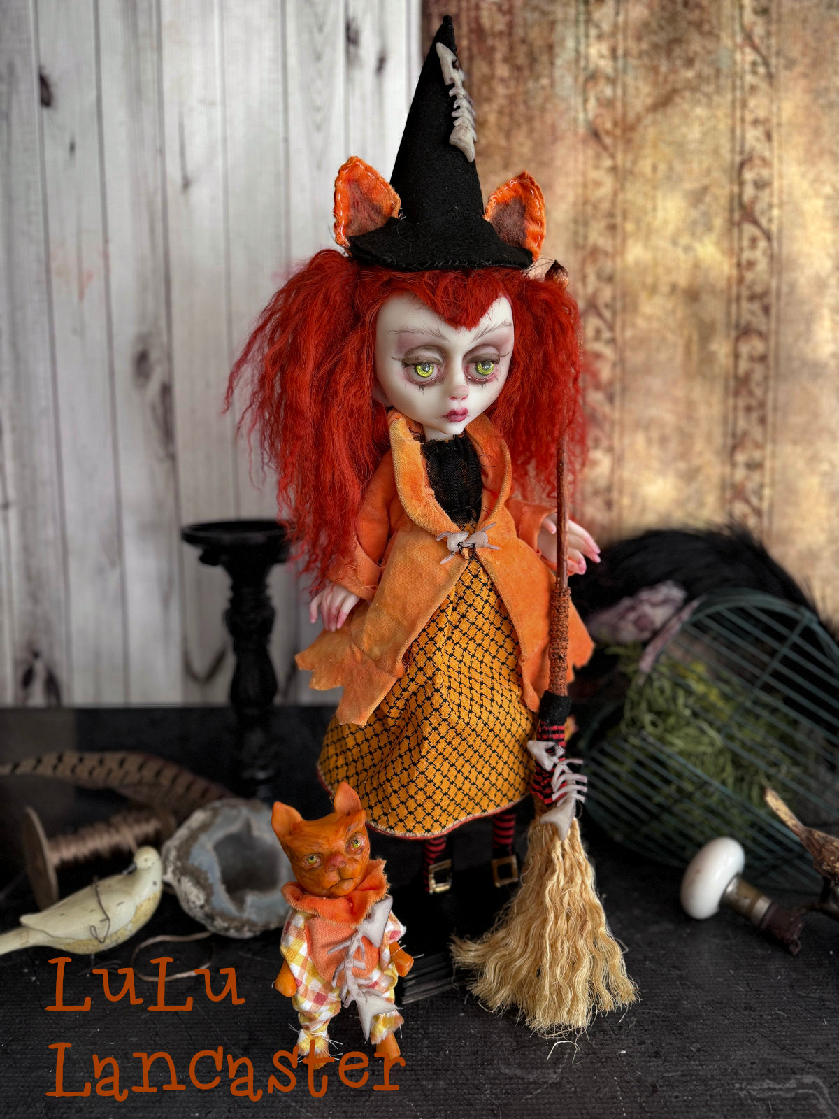 Felicity Feline Witch Original LuLu Lancaster Art Doll