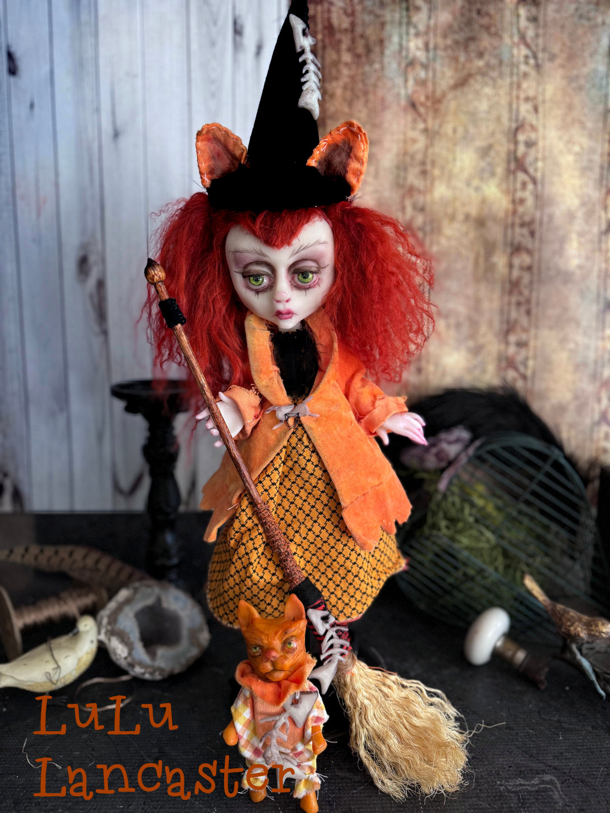 Felicity Feline Witch Original LuLu Lancaster Art Doll