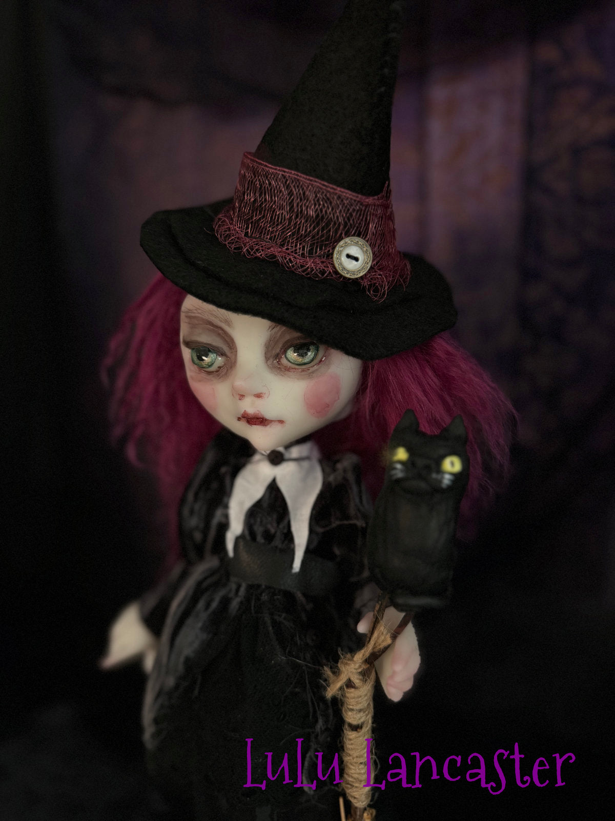 Gollie the mini witch Original LuLu Lancaster Art Doll