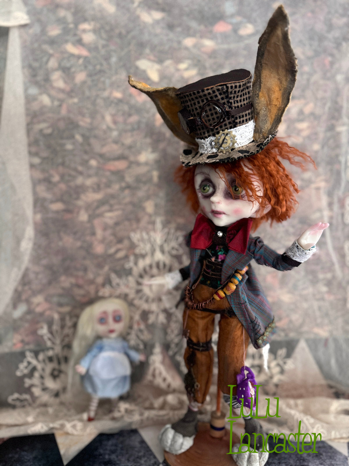 Mad Hatter Hare Steampunk Original LuLu Lancaster Art Doll