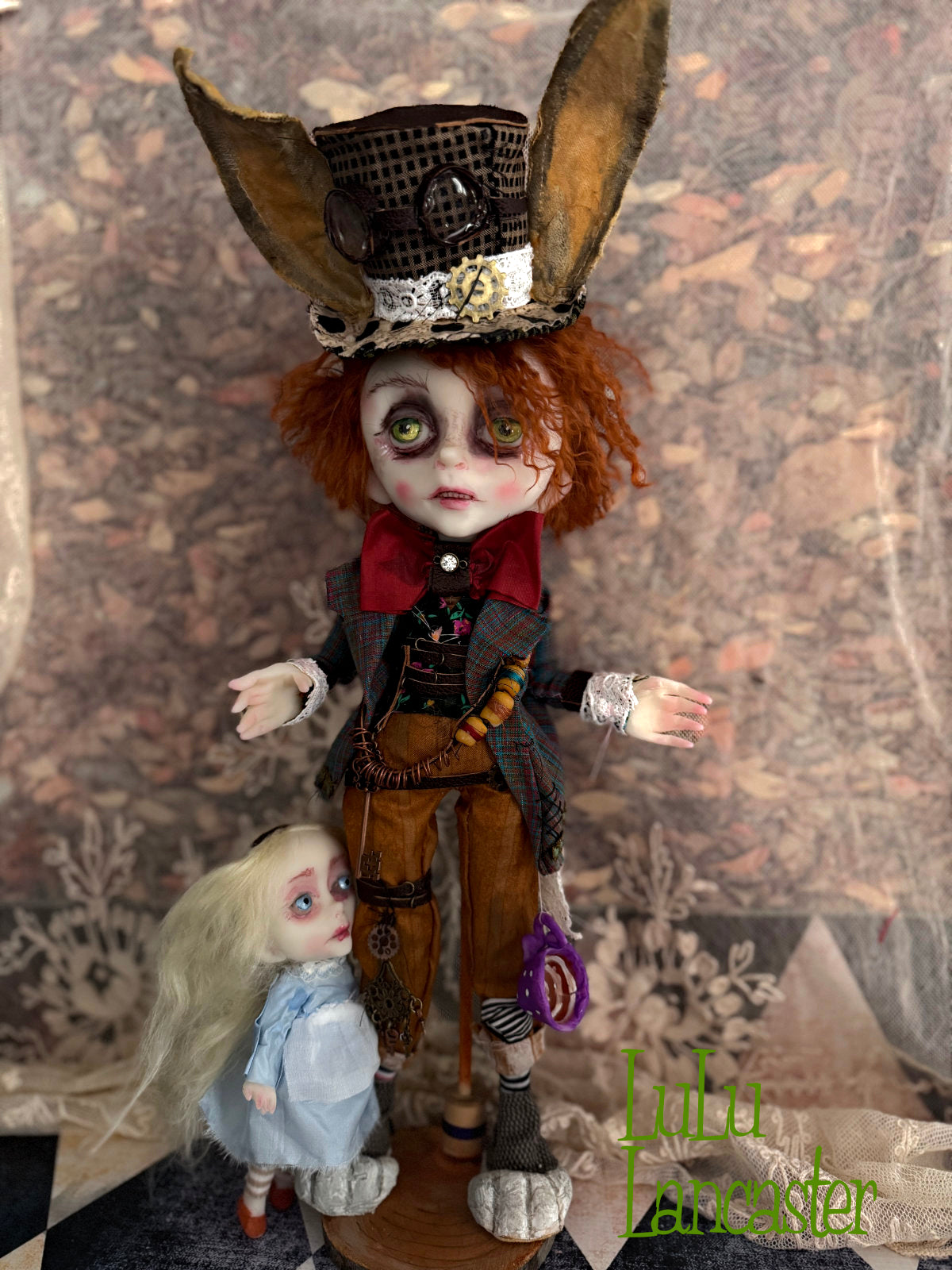 Mad Hatter Hare Steampunk Original LuLu Lancaster Art Doll