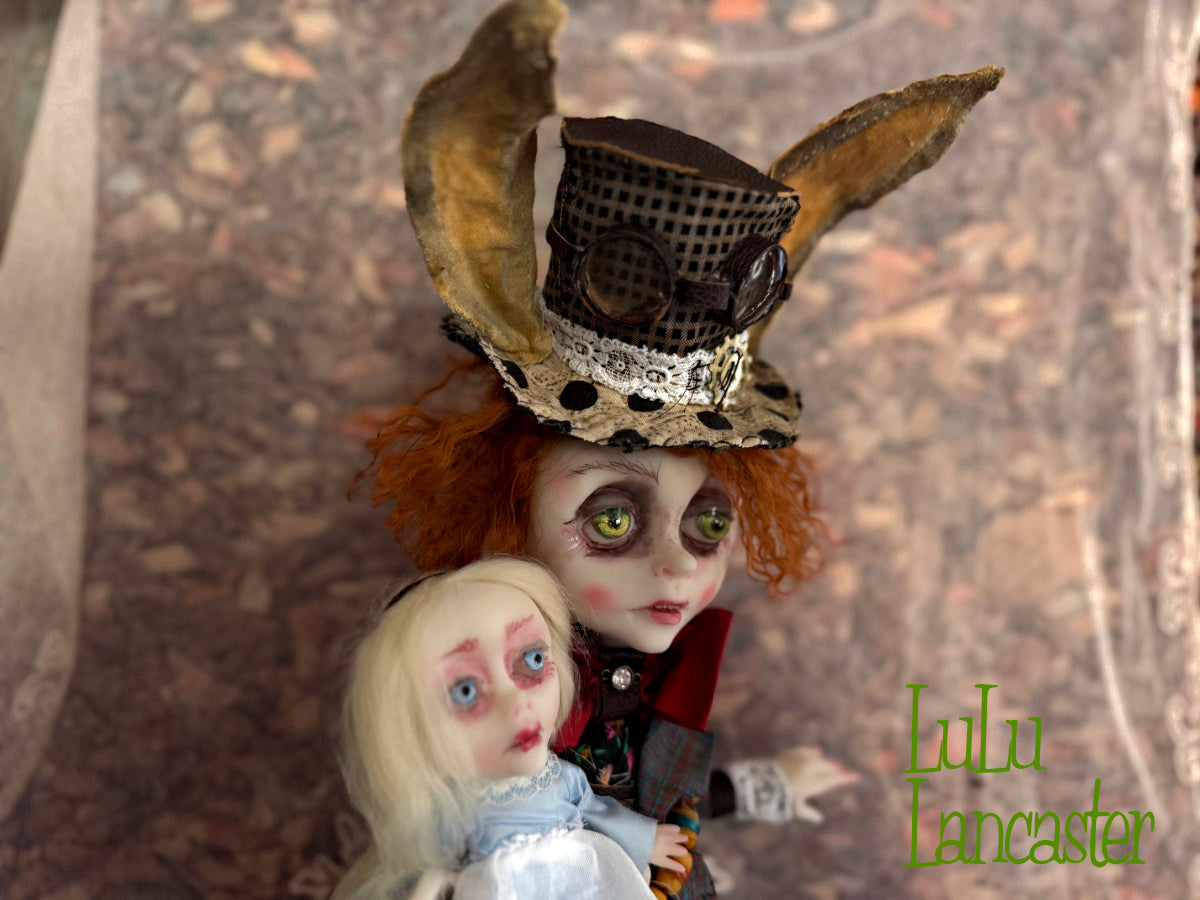 Mad Hatter Hare Steampunk Original LuLu Lancaster Art Doll