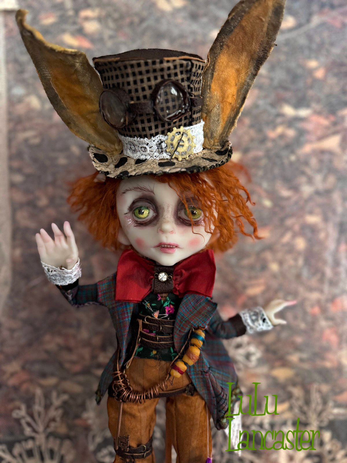 Mad Hatter Hare Steampunk Original LuLu Lancaster Art Doll