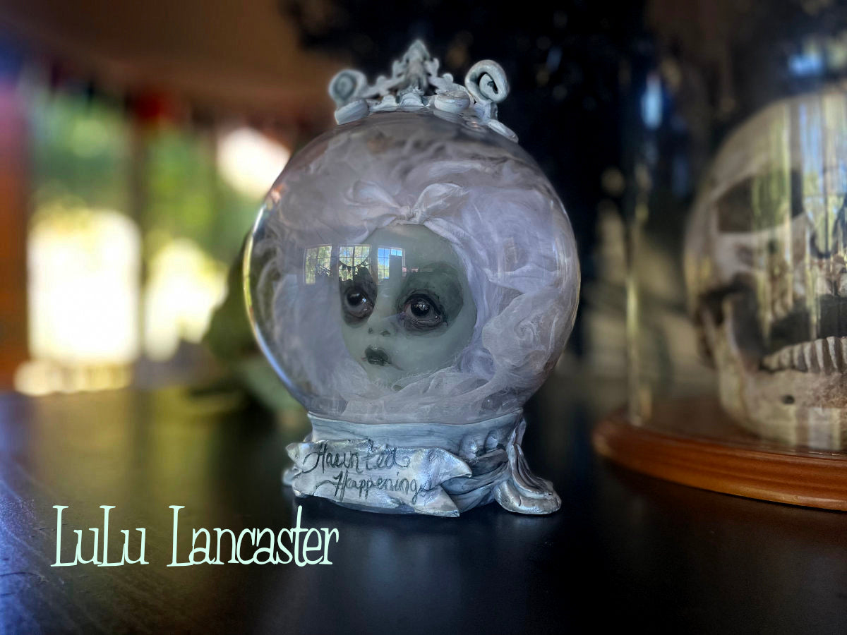 Haunted Happenings Glowing Ghostie Crystal Ball Original LuLu Lancaster Art Doll