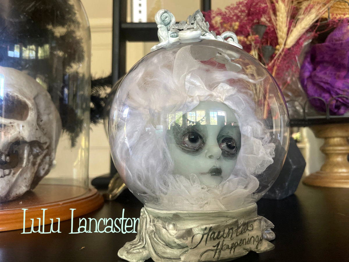 Haunted Happenings Glowing Ghostie Crystal Ball Original LuLu Lancaster Art Doll