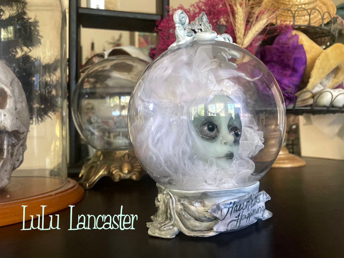 Haunted Happenings Glowing Ghostie Crystal Ball Original LuLu Lancaster Art Doll