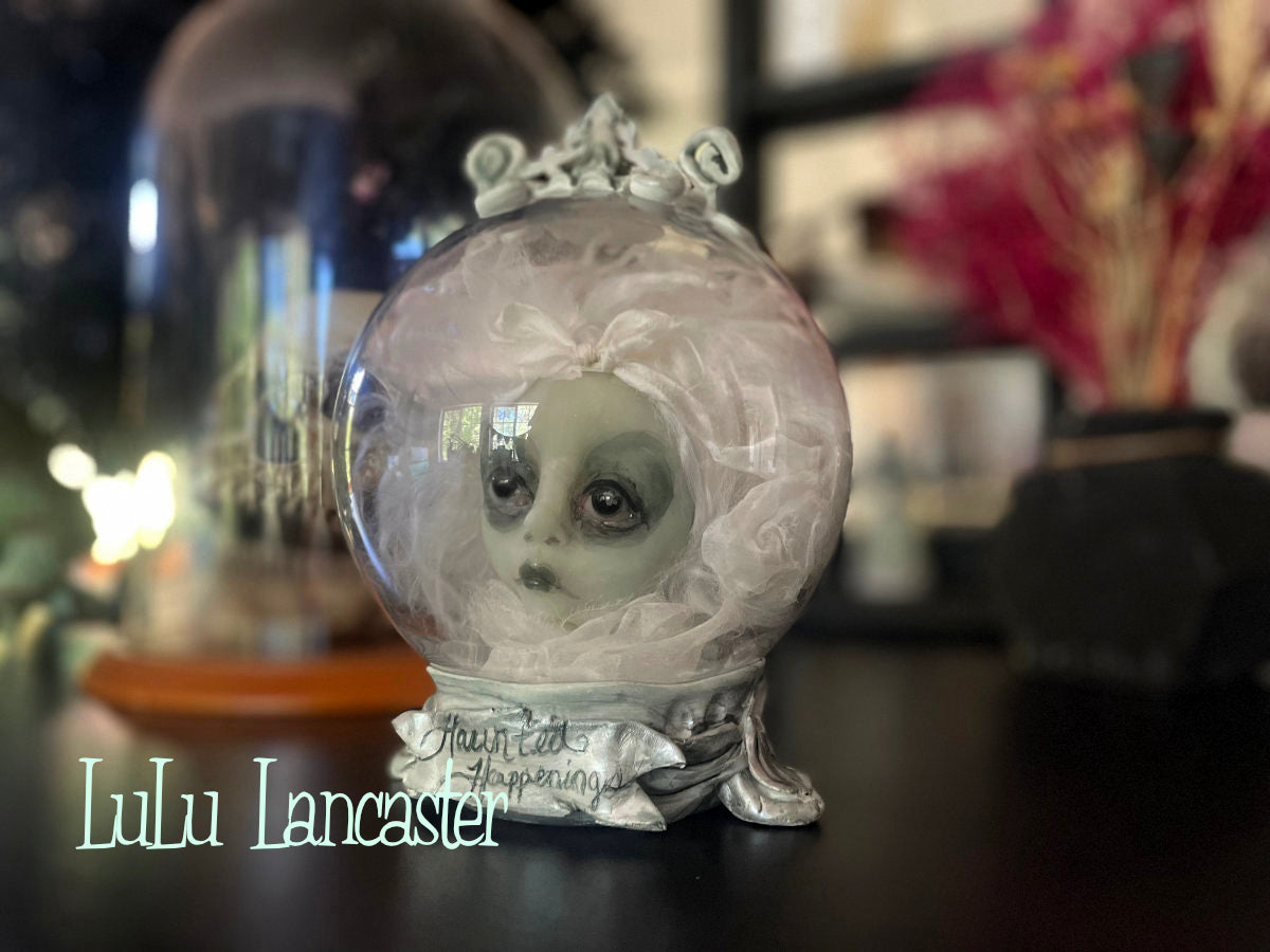 Haunted Happenings Glowing Ghostie Crystal Ball Original LuLu Lancaster Art Doll