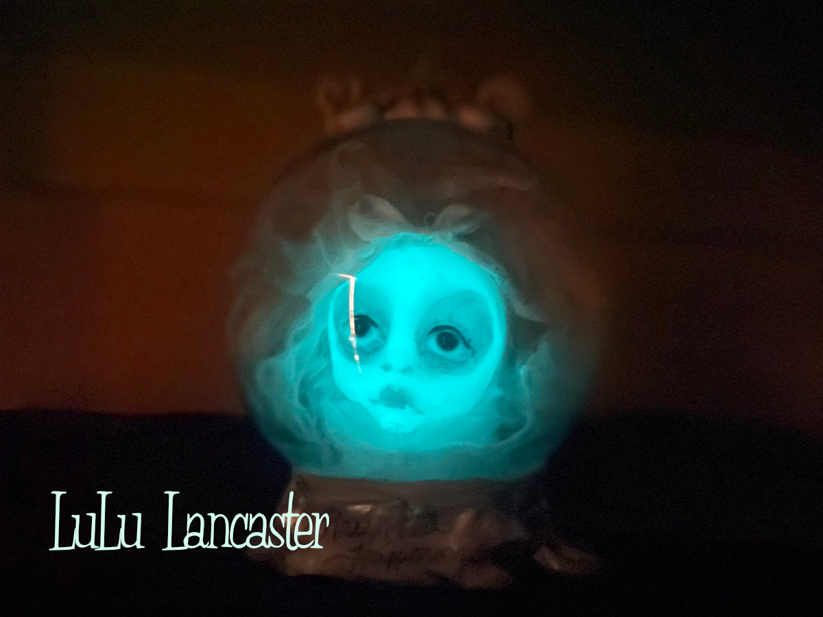 Haunted Happenings Glowing Ghostie Crystal Ball Original LuLu Lancaster Art Doll