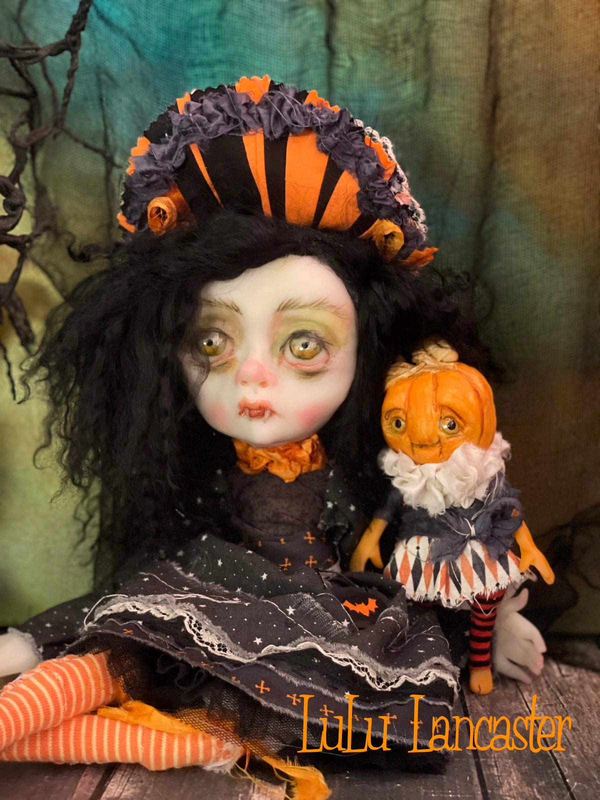 Hazel Vampire Halloween Sitter Original LuLu Lancaster Art Dolls