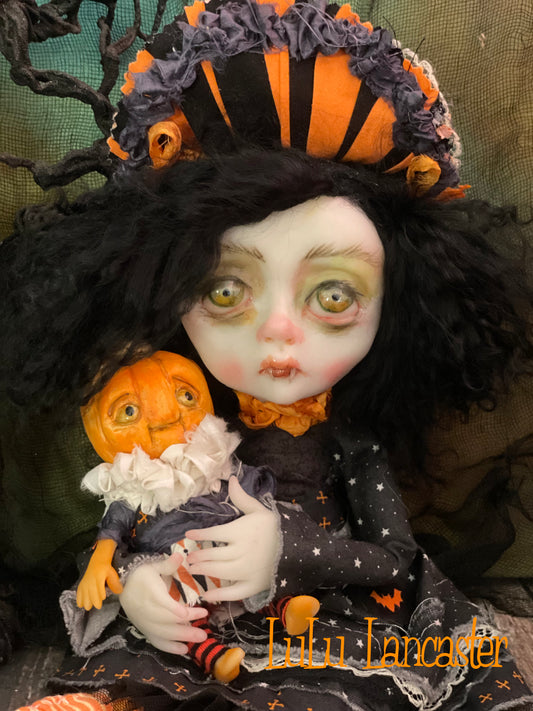 Hazel Vampire Halloween Sitter Original LuLu Lancaster Art Dolls
