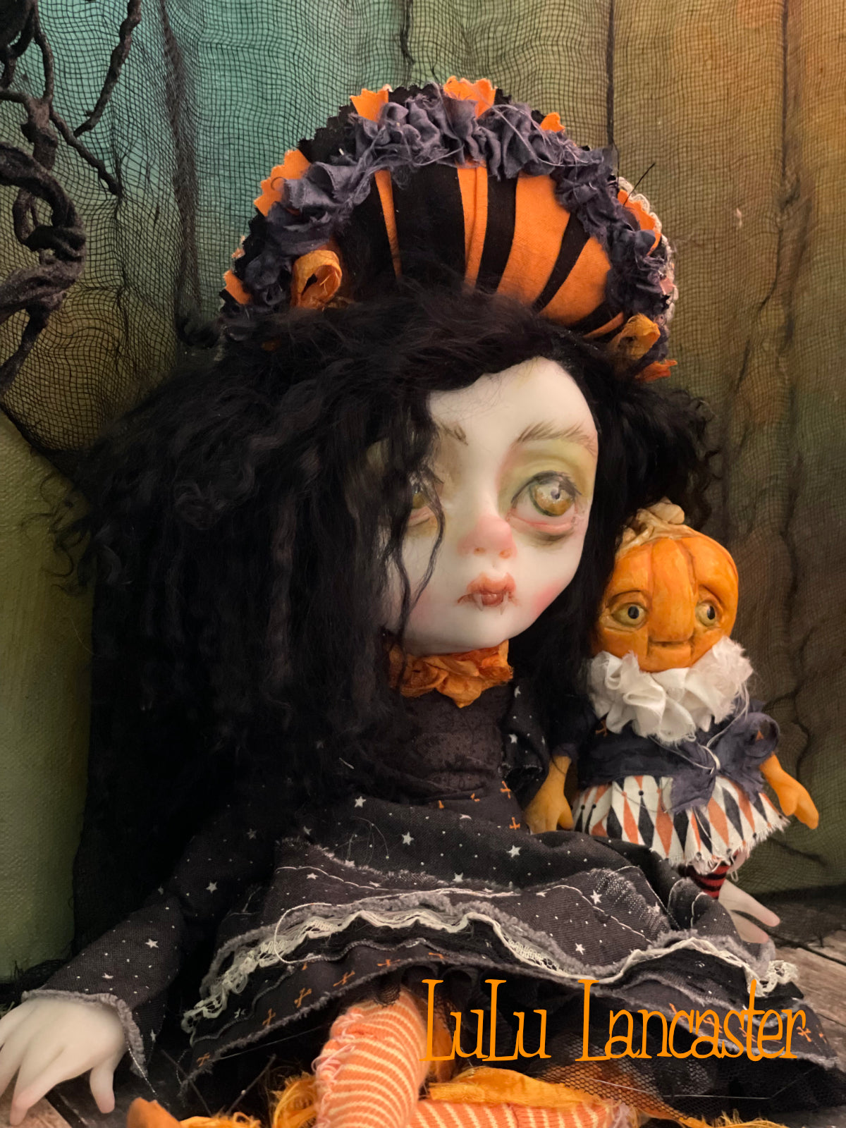 Hazel Vampire Halloween Sitter Original LuLu Lancaster Art Dolls