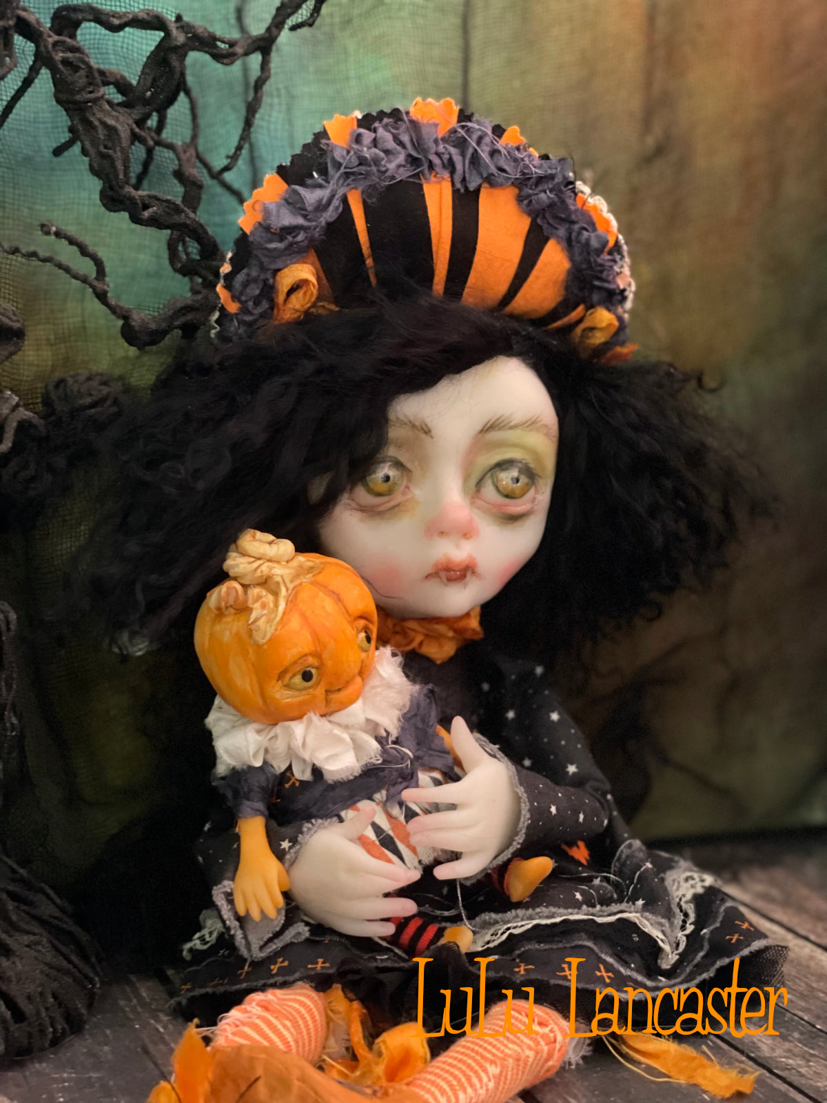 Hazel Vampire Halloween Sitter Original LuLu Lancaster Art Dolls