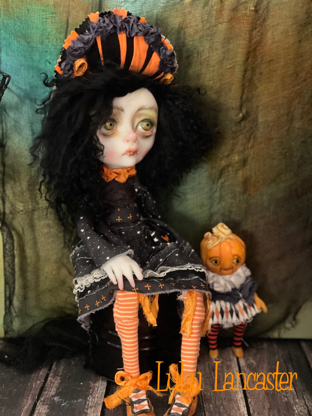 Hazel Vampire Halloween Sitter Original LuLu Lancaster Art Dolls