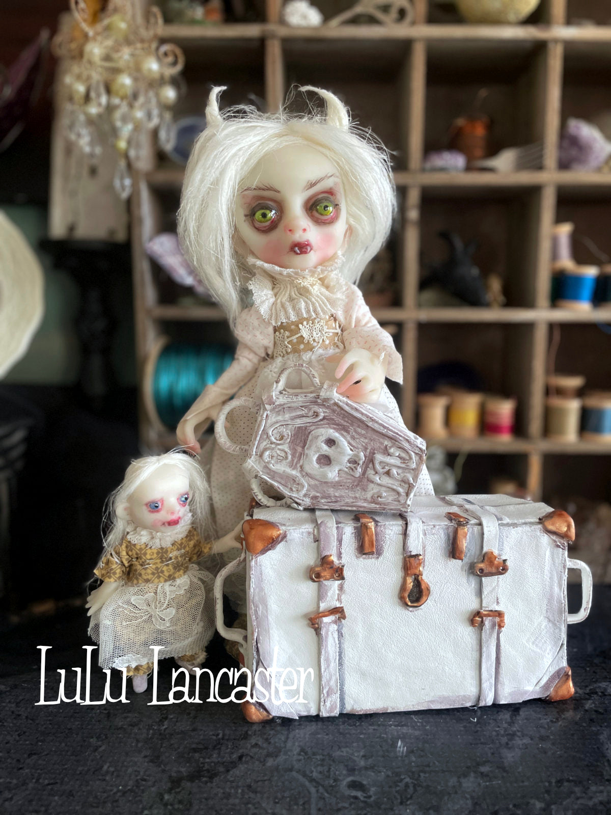 Jupiter and Io the traveling Vampires Original LuLu Lancaster Art Doll