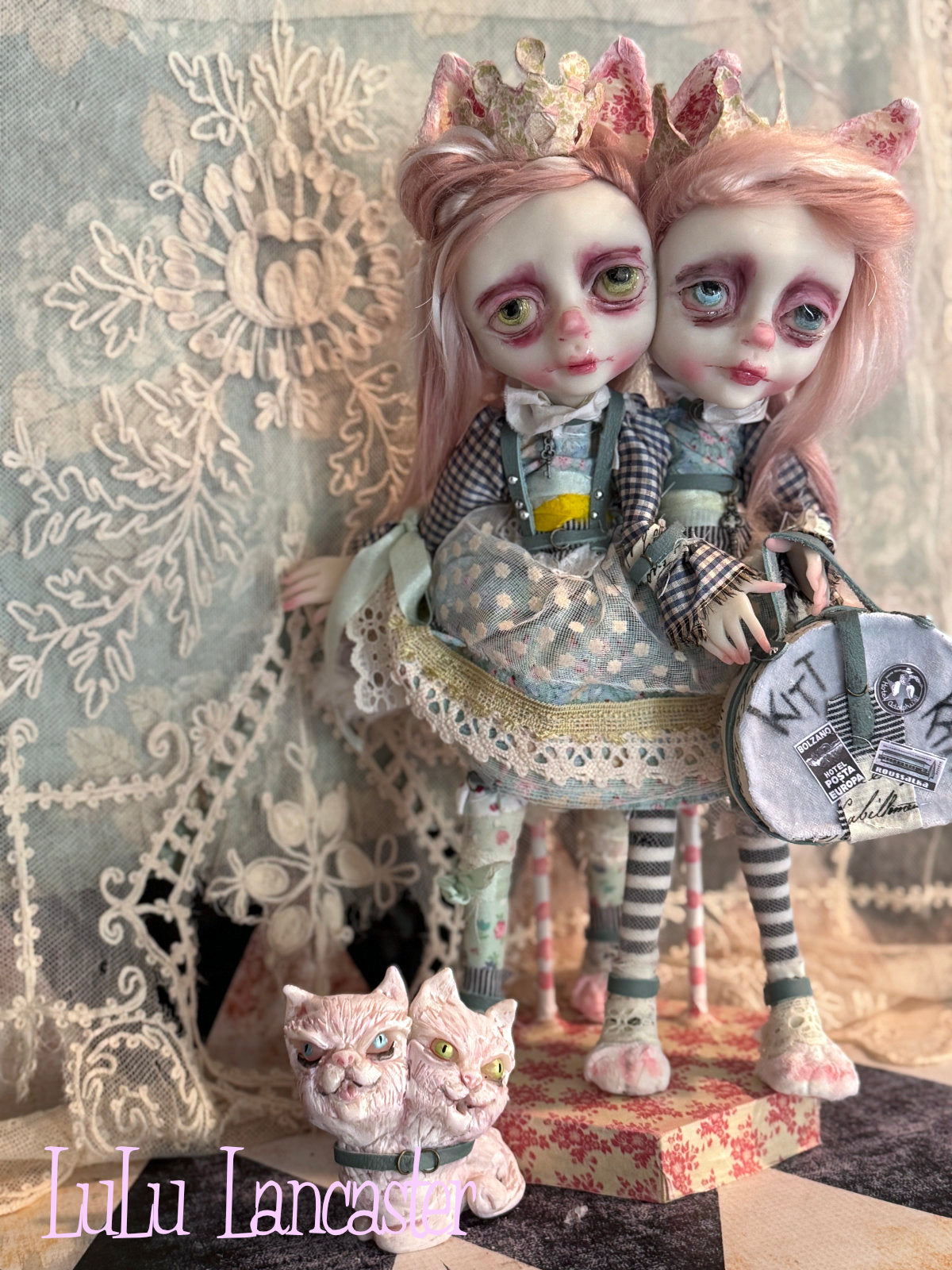 Kitt and Katt conjoined twins Original LuLu Lancaster Art Doll