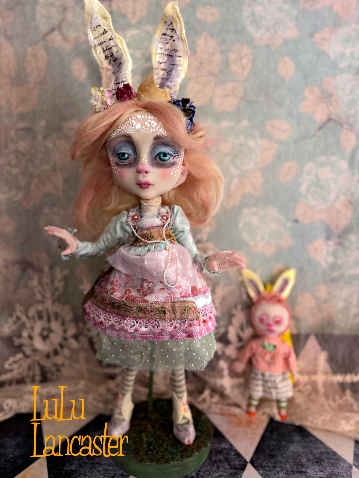 Lacey BunBun and Little Sprout  Original LuLu Lancaster Art Doll