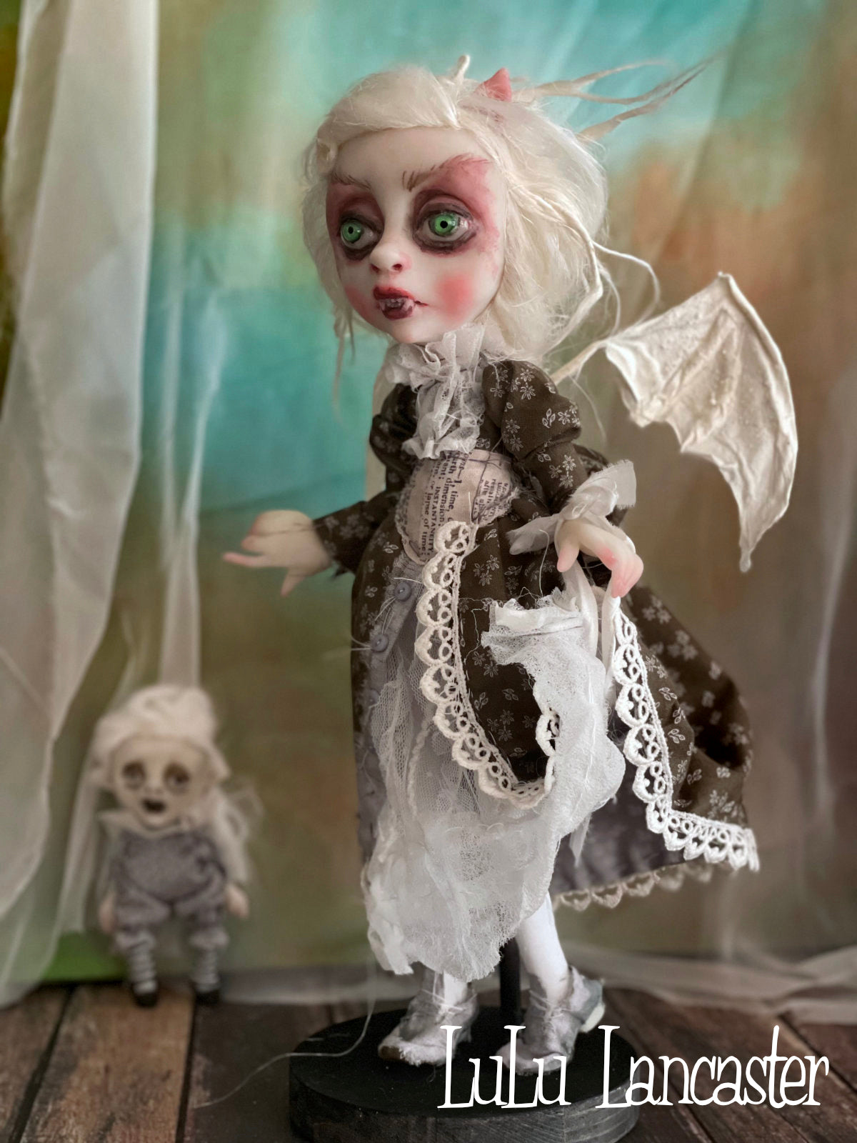 The Lady of the House Vampire Bat Halloween Original LuLu Lancaster Art Doll