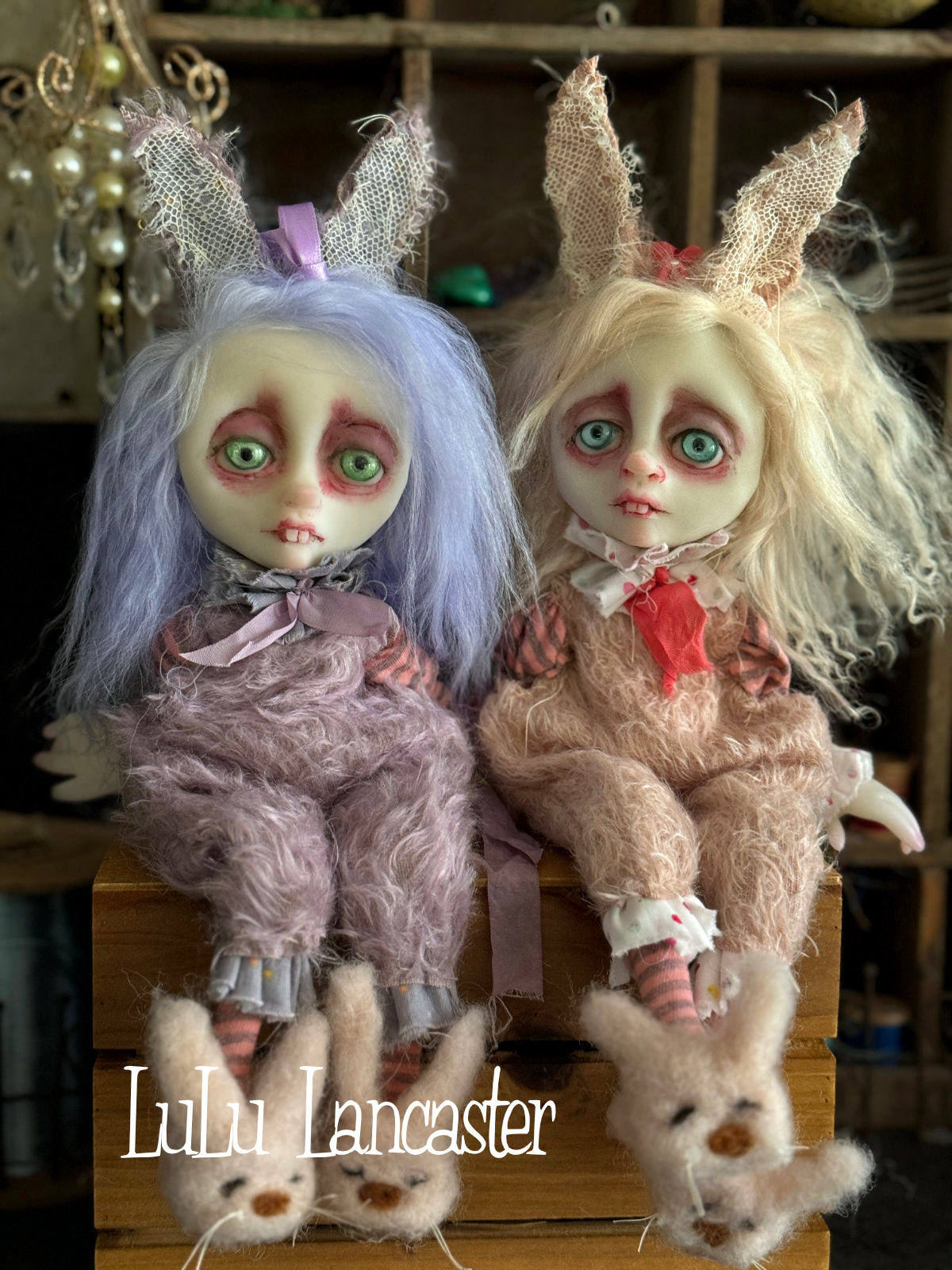 Carnation BunBun hanging Original LuLu Lancaster Art Doll