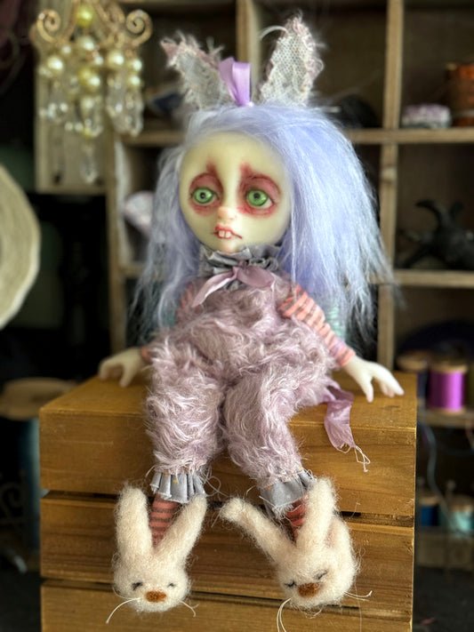 LiLac BunBun hanging Original LuLu Lancaster Art Doll