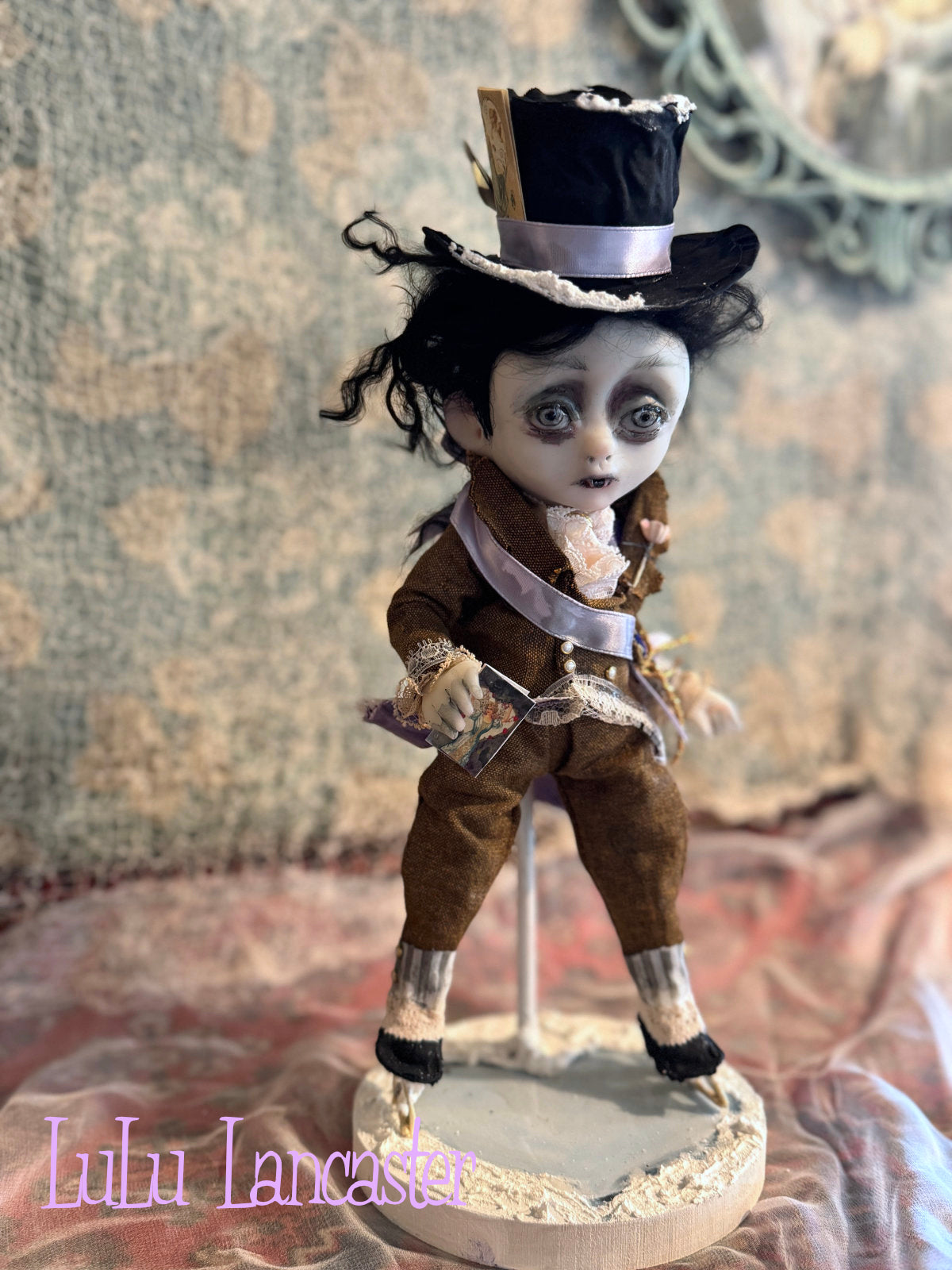Little Lord Lorian VonBite Ice skating Valloween Vampire~ original Lulu Lancaster Art Doll