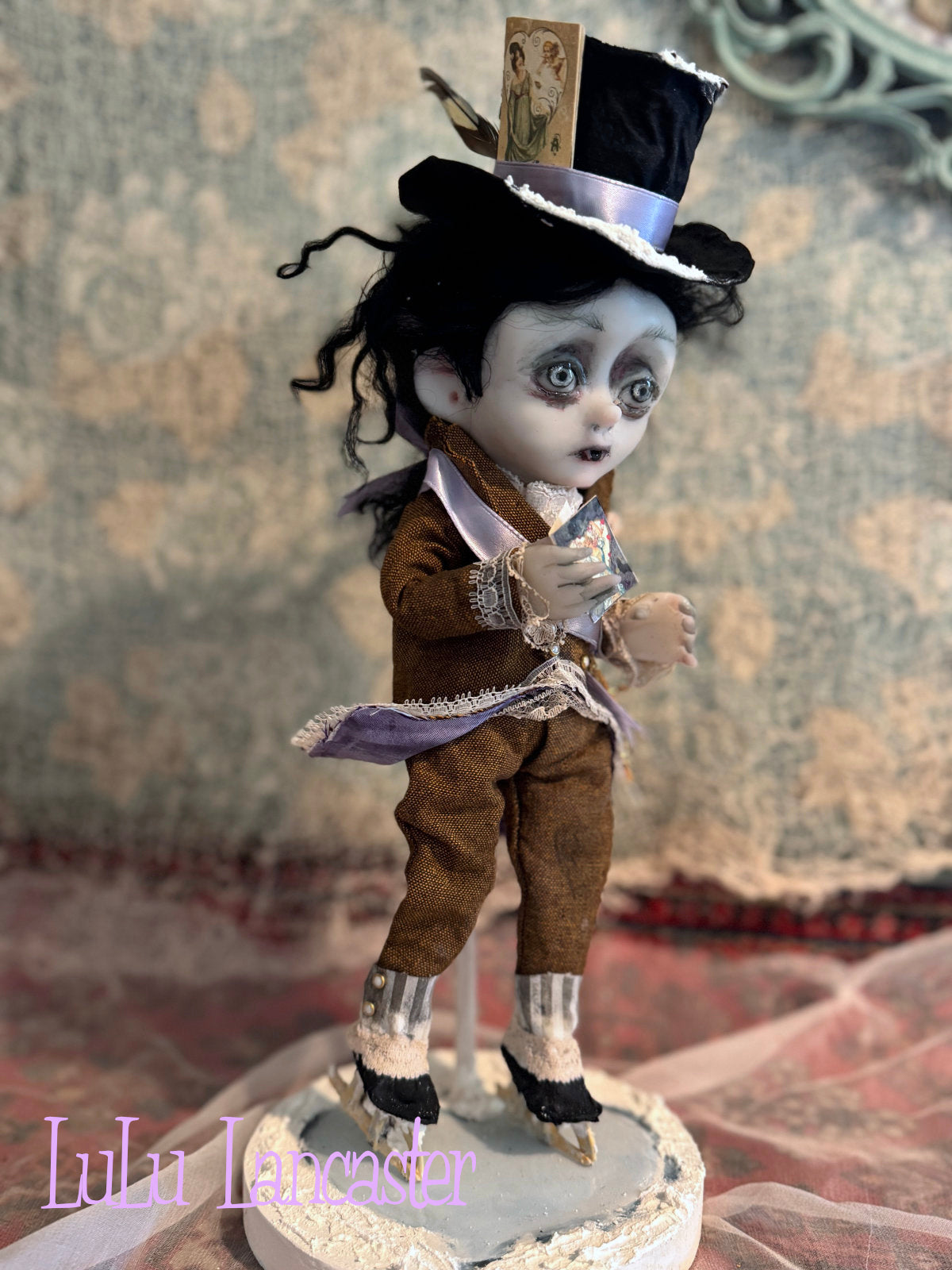 Little Lord Lorian VonBite Ice skating Valloween Vampire~ original Lulu Lancaster Art Doll