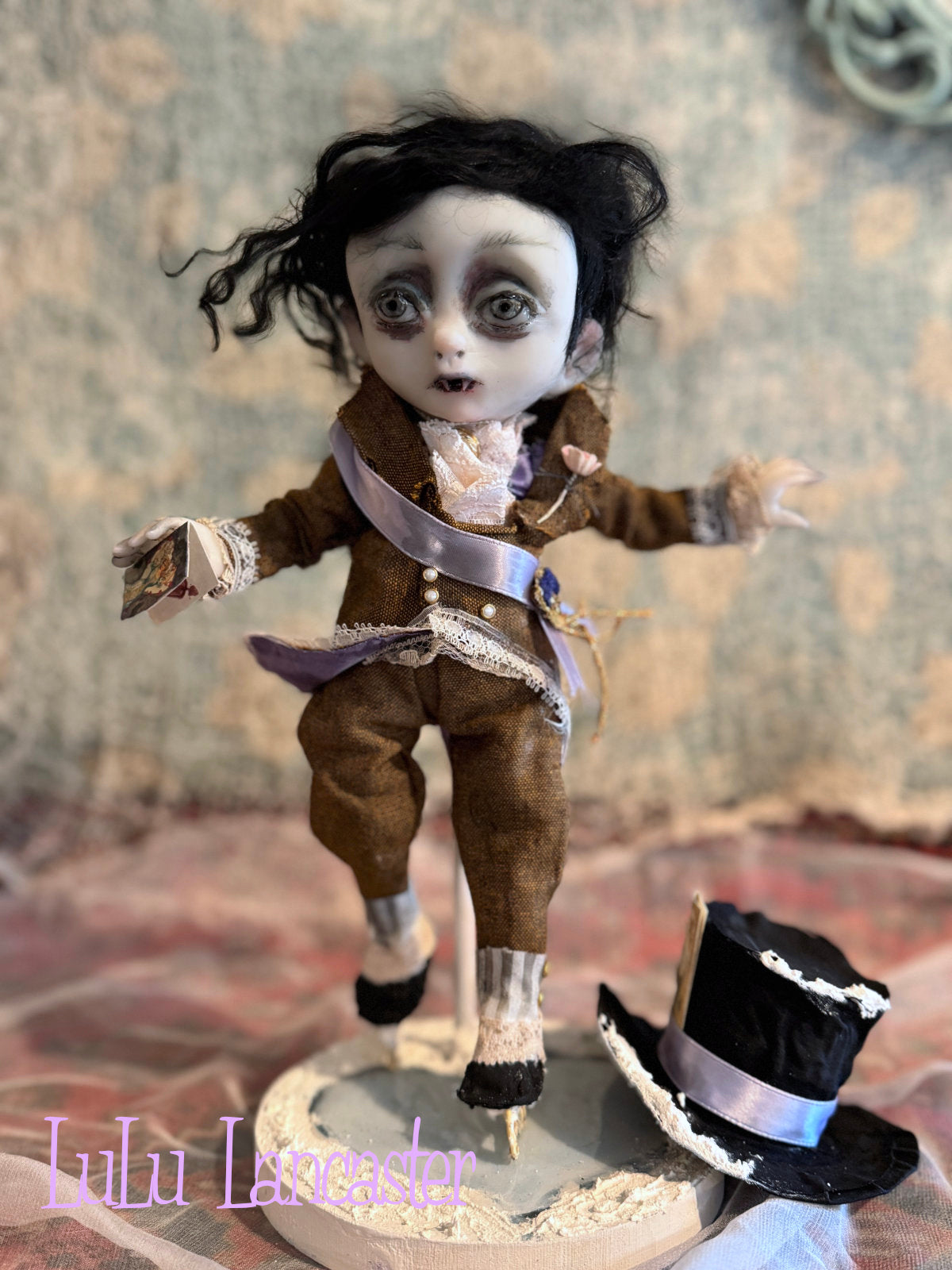 Little Lord Lorian VonBite Ice skating Valloween Vampire~ original Lulu Lancaster Art Doll