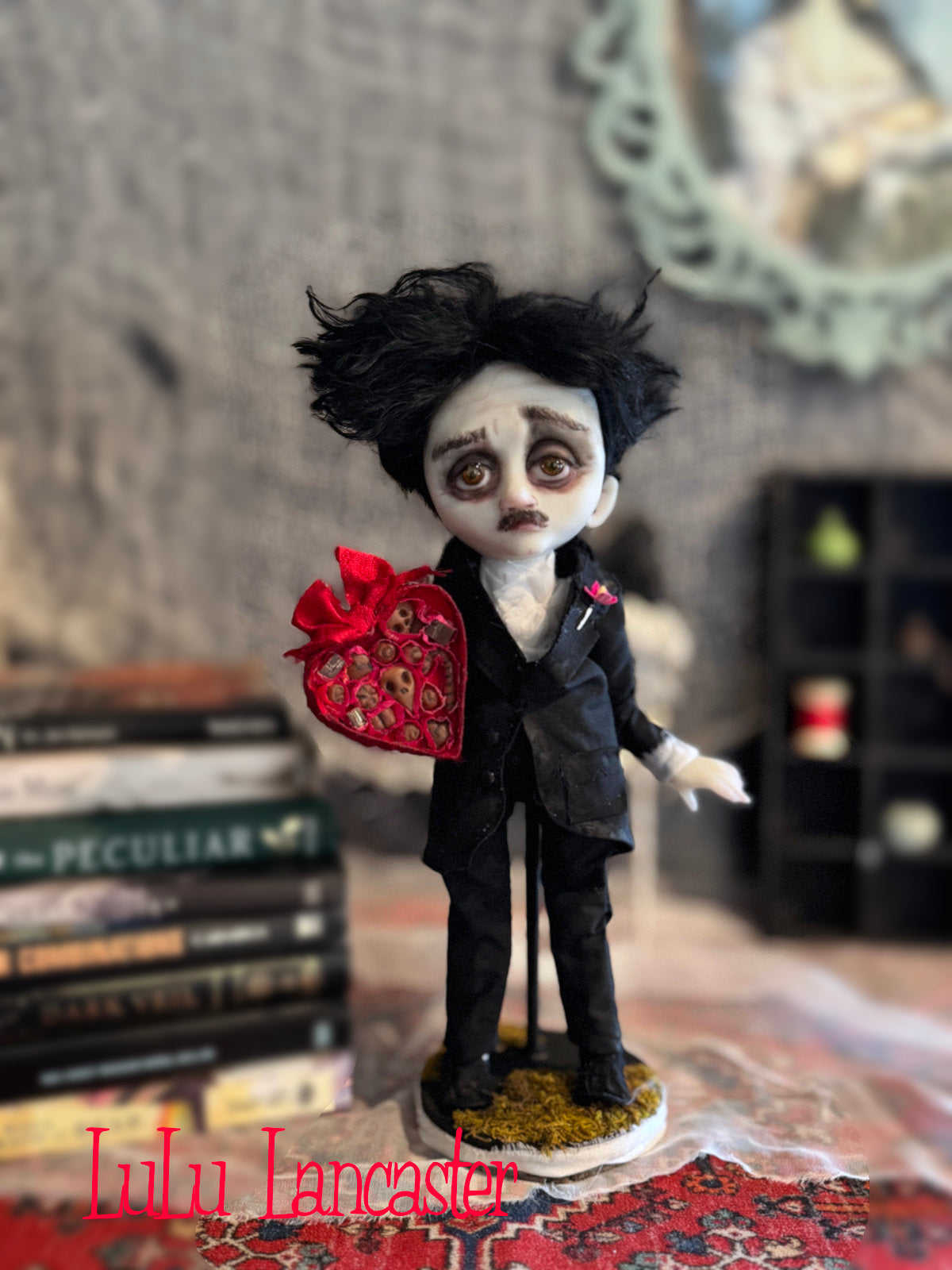 Little Edgar Allan Poe Valloween ~ original Lulu Lancaster Art Doll