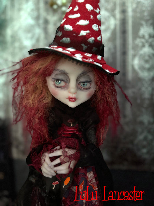 Livvy the Amanita Mushroom Witch Original LuLu Lancaster Art Doll