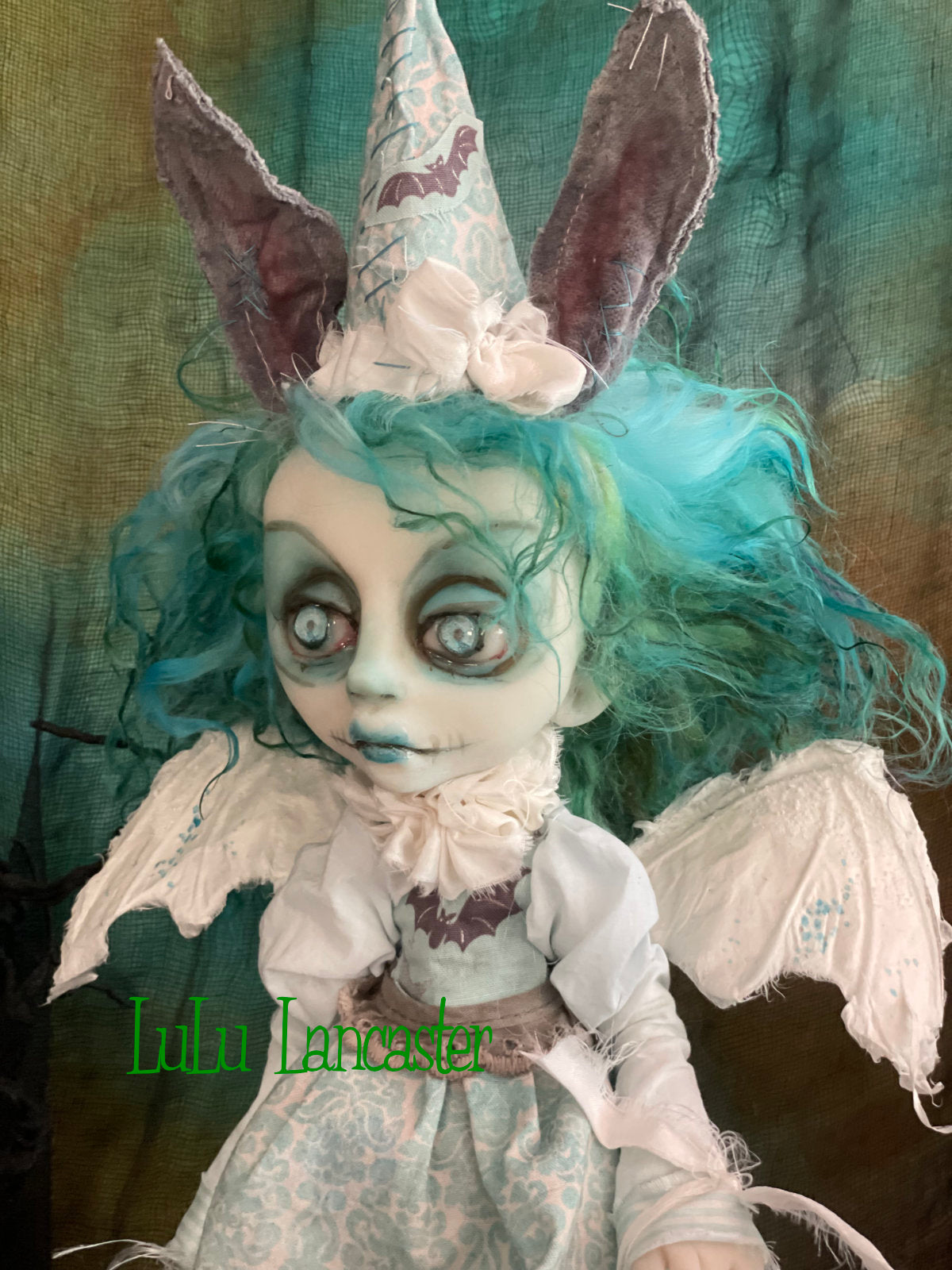 Lorcan the Bunny Bat Goth Halloween Original LuLu Lancaster Art Doll