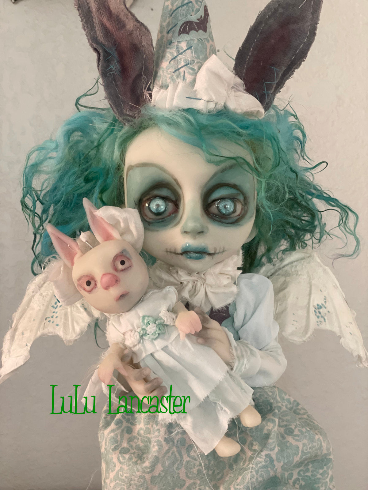 Lorcan the Bunny Bat Goth Halloween Original LuLu Lancaster Art Doll