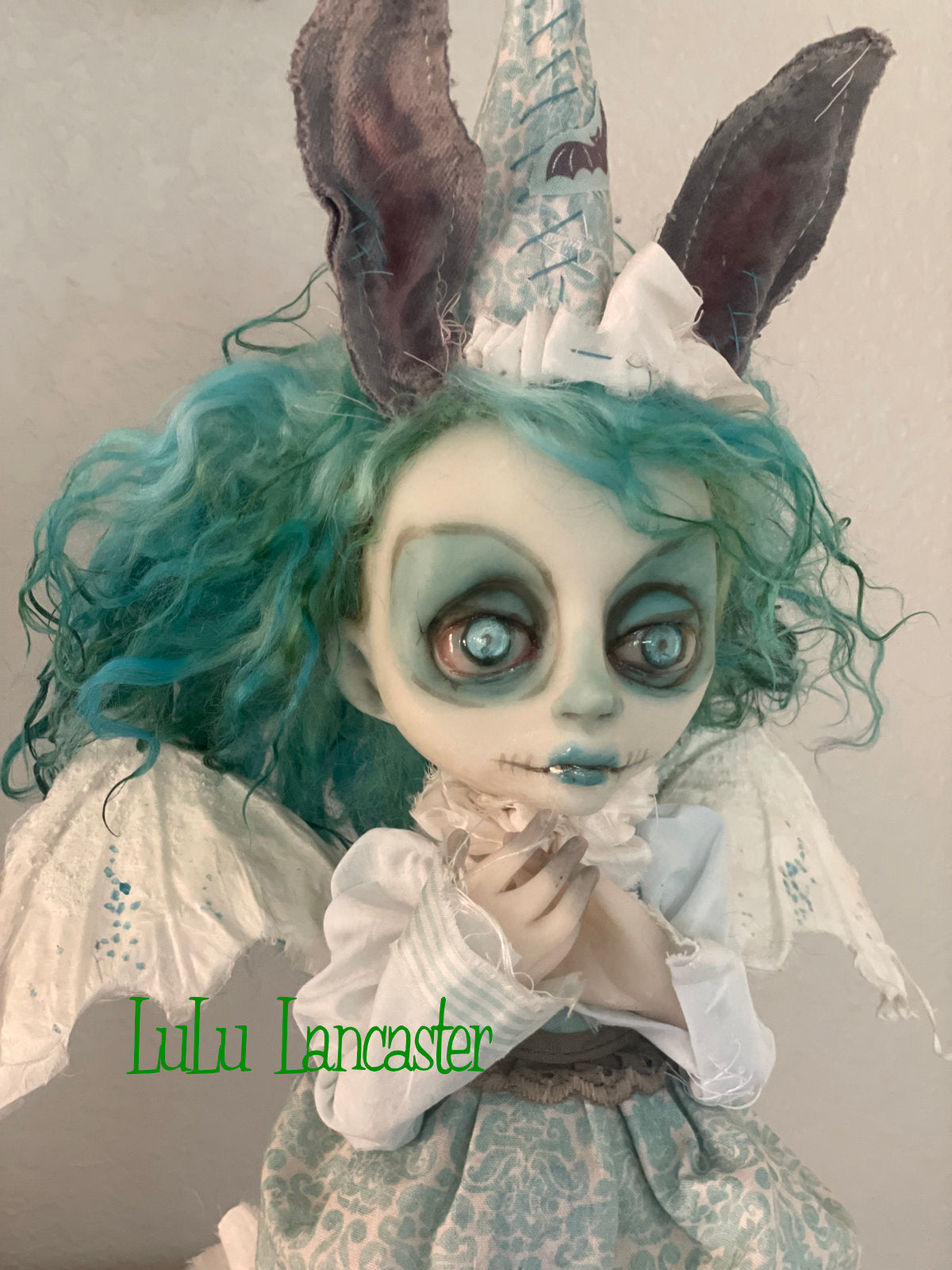 Lorcan the Bunny Bat Goth Halloween Original LuLu Lancaster Art Doll