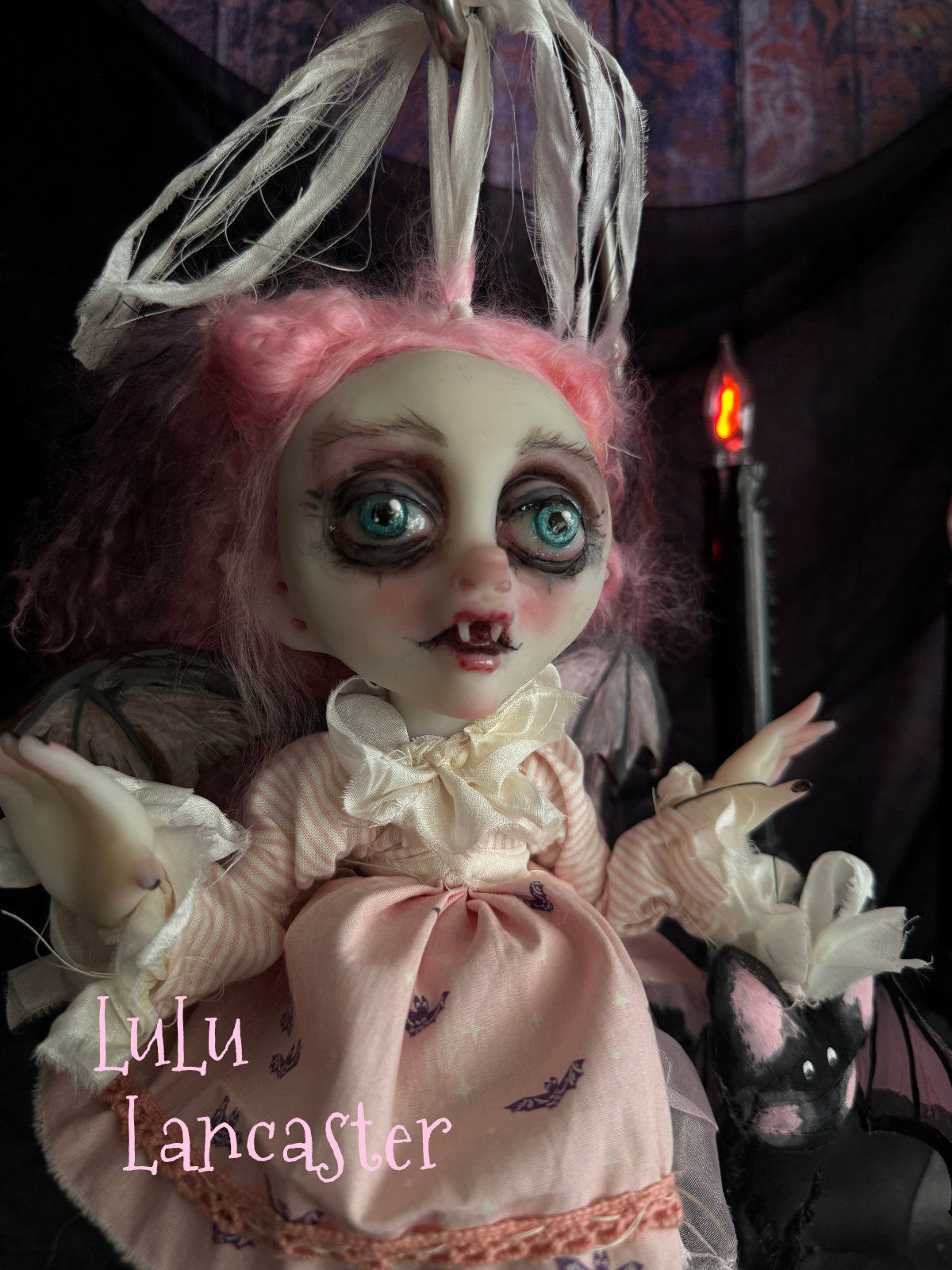 Lorinda Mini Biter Vampire Bat Halloween Original LuLu Lancaster Art Dolls