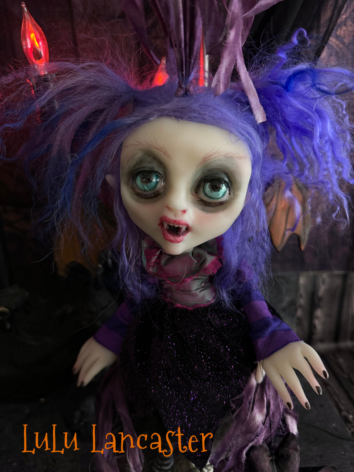Lucilla Mini Biter Vampire Bat Halloween Original LuLu Lancaster Art Dolls