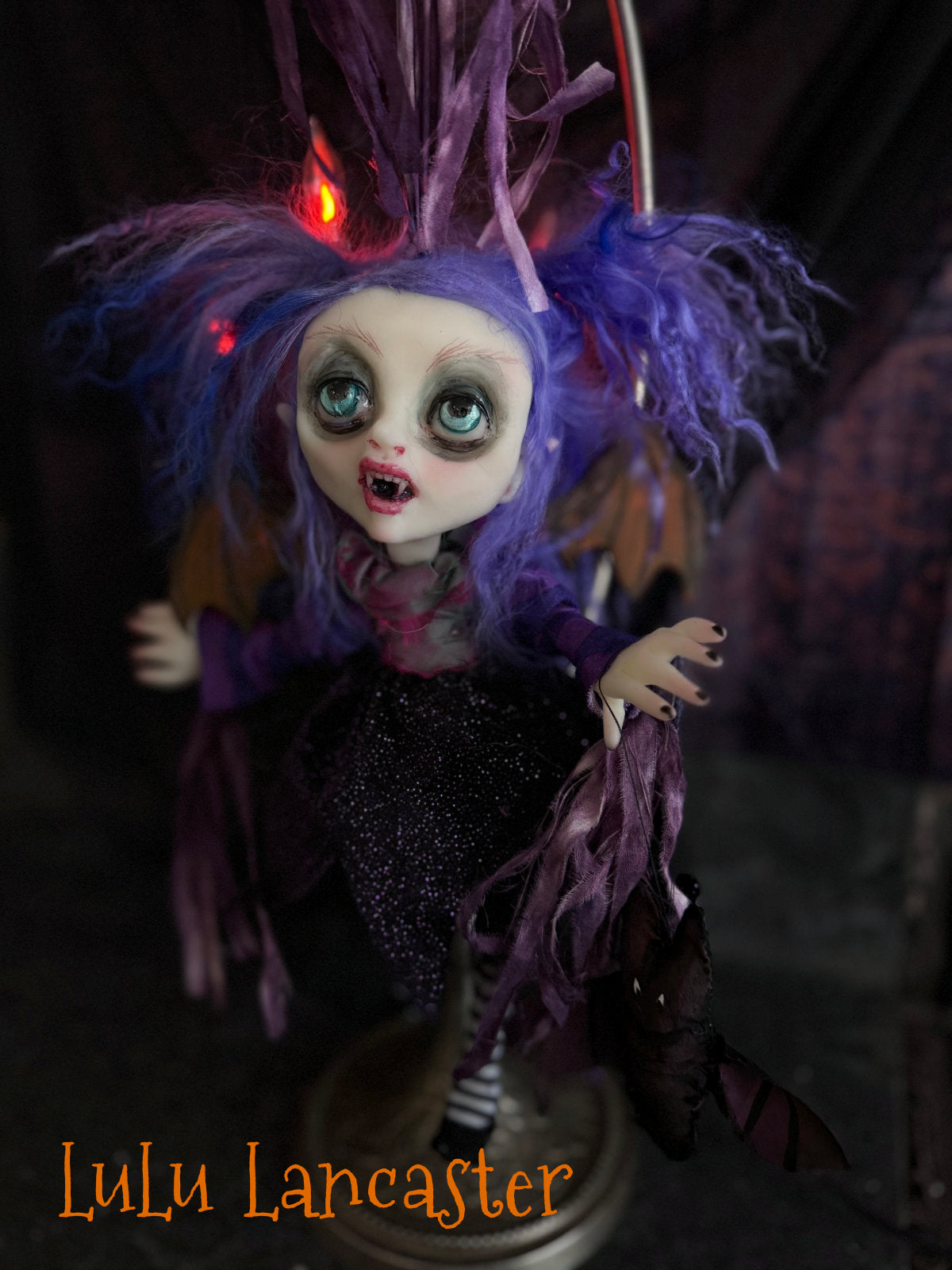 Lucilla Mini Biter Vampire Bat Halloween Original LuLu Lancaster Art Dolls