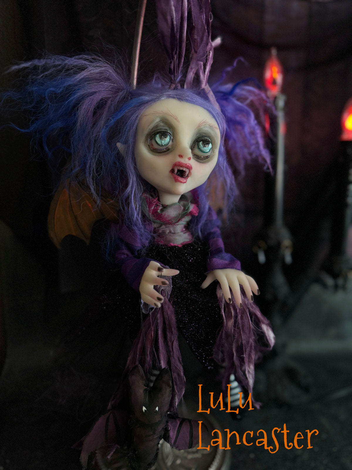 Lucilla Mini Biter Vampire Bat Halloween Original LuLu Lancaster Art Dolls
